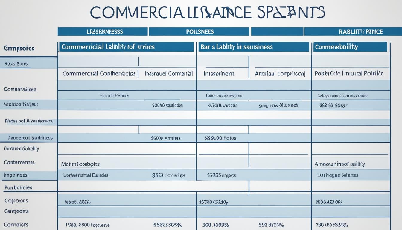 Commercial liability insurance rates